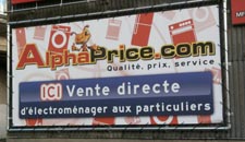 Bâche publicitaire Alpha Price