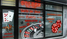 Lettrage vitrine Golden Palace